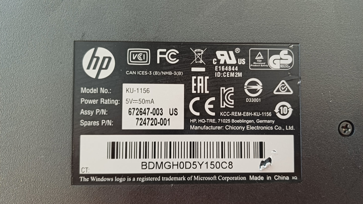 Black HP Keyboard