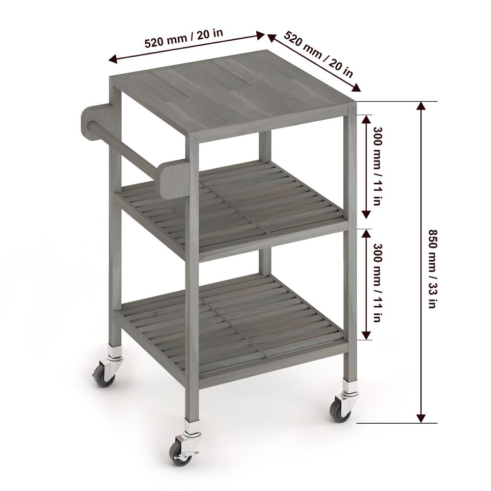 Holger Kitchen Cart 520mm X 850mm - Dusk Grey