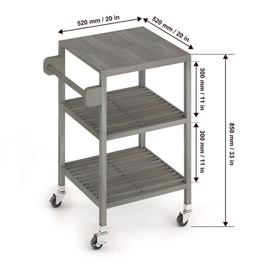 Holger Kitchen Cart 520mm X 850mm - Dusk Grey