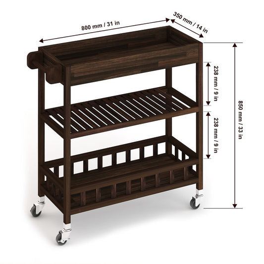 Holger Kitchen Cart 799mm X 349mm - Espresso