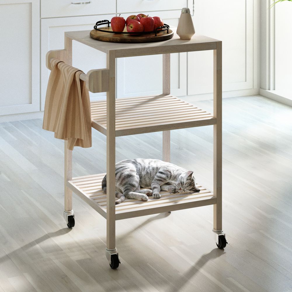Holger Kitchen Cart 520mm X 850mm - Organic White