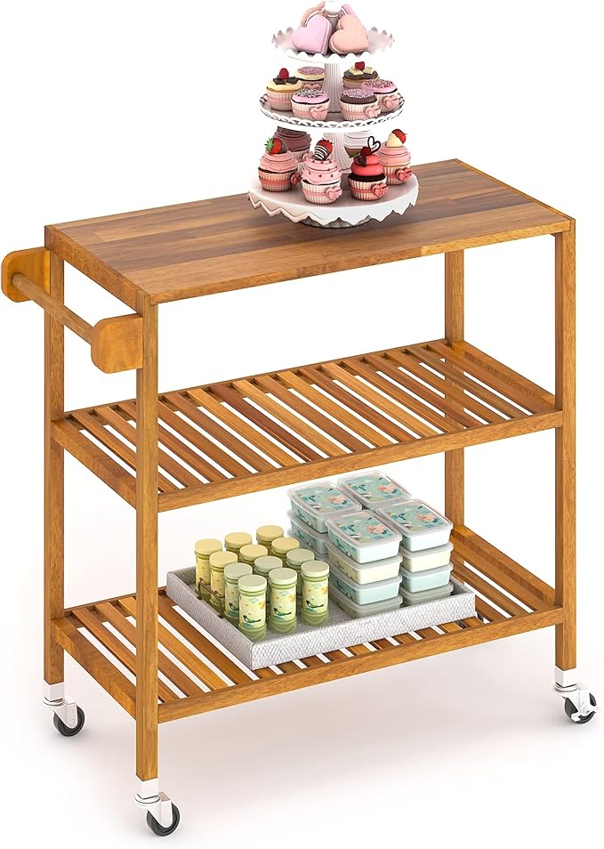 Holger Kitchen Cart 799mm X 349mm - Golden Teak