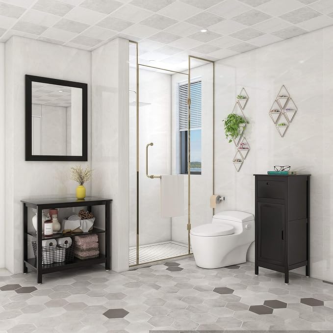 INTERBUILD Bathroom Cabinet Anthracite-Black