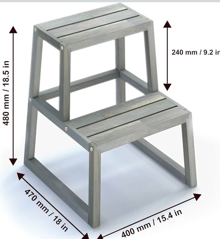 Holger Dusk Grey Step Stool