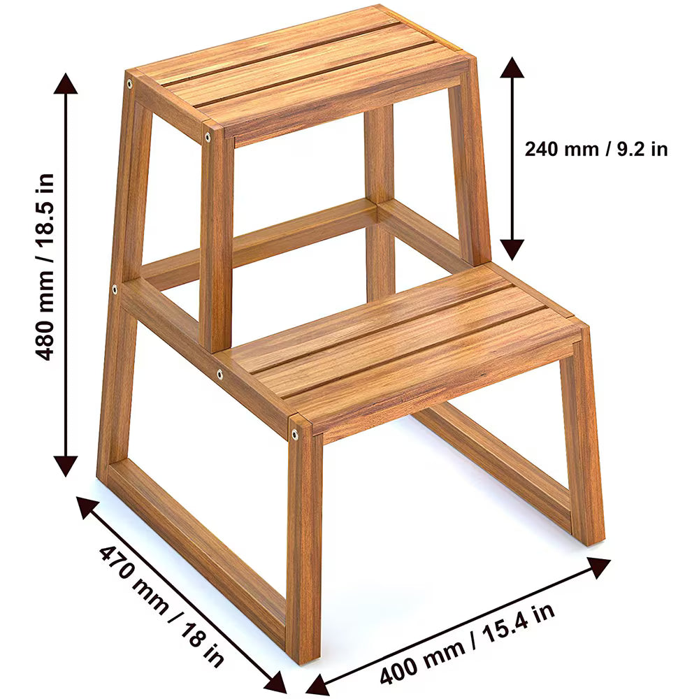 Holger Golden Teak Step Stool