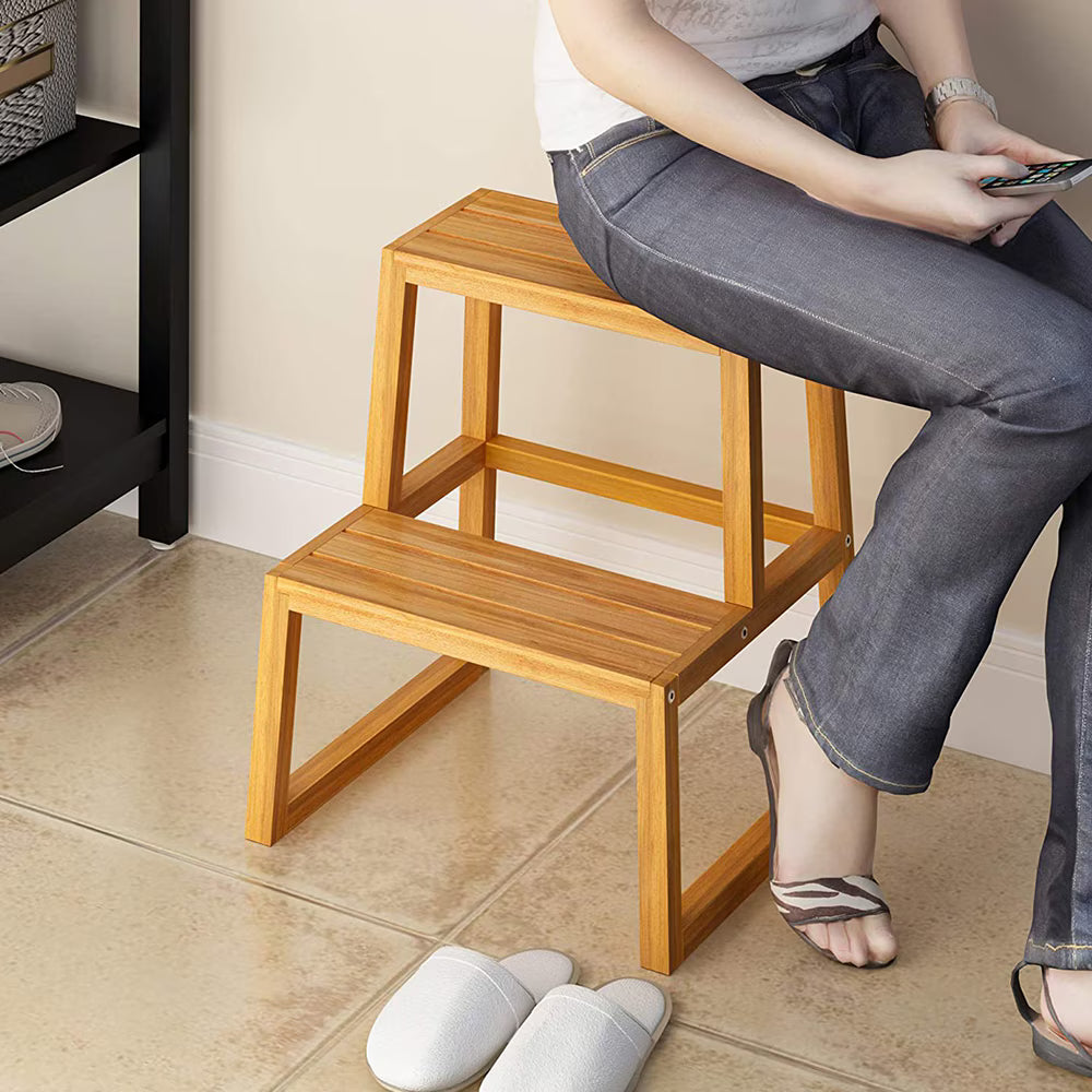 Holger Golden Teak Step Stool