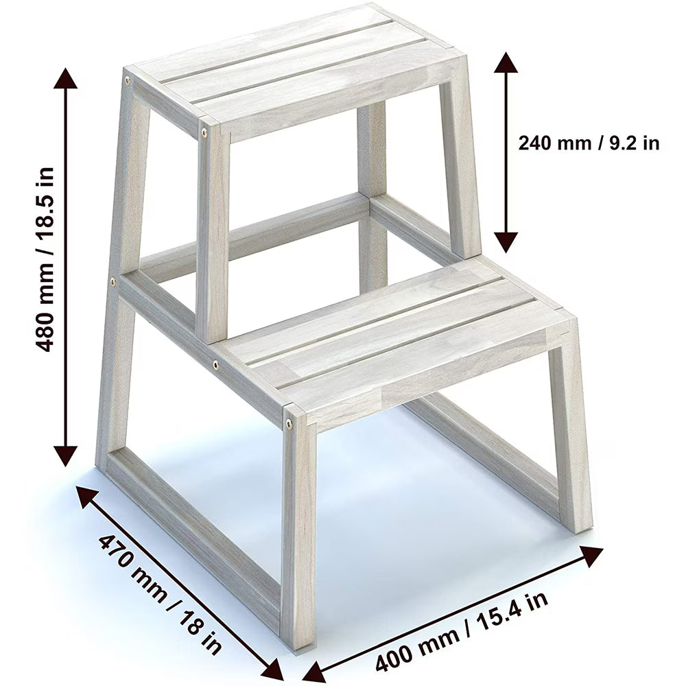Holger Organic White Step Stool