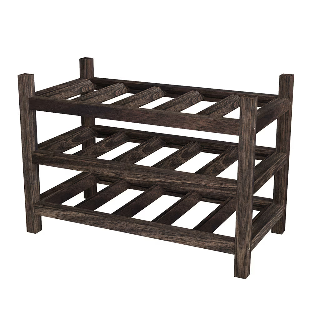 Holger 15 Bottle Wine Rack Acacia Espresso