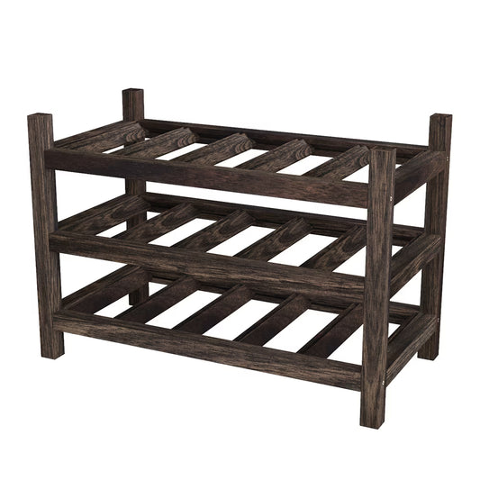 Holger 15 Bottle Wine Rack Acacia Espresso