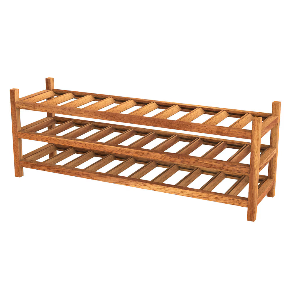 Holger 30 Bottle Wine Rack Acacia Golden Teak