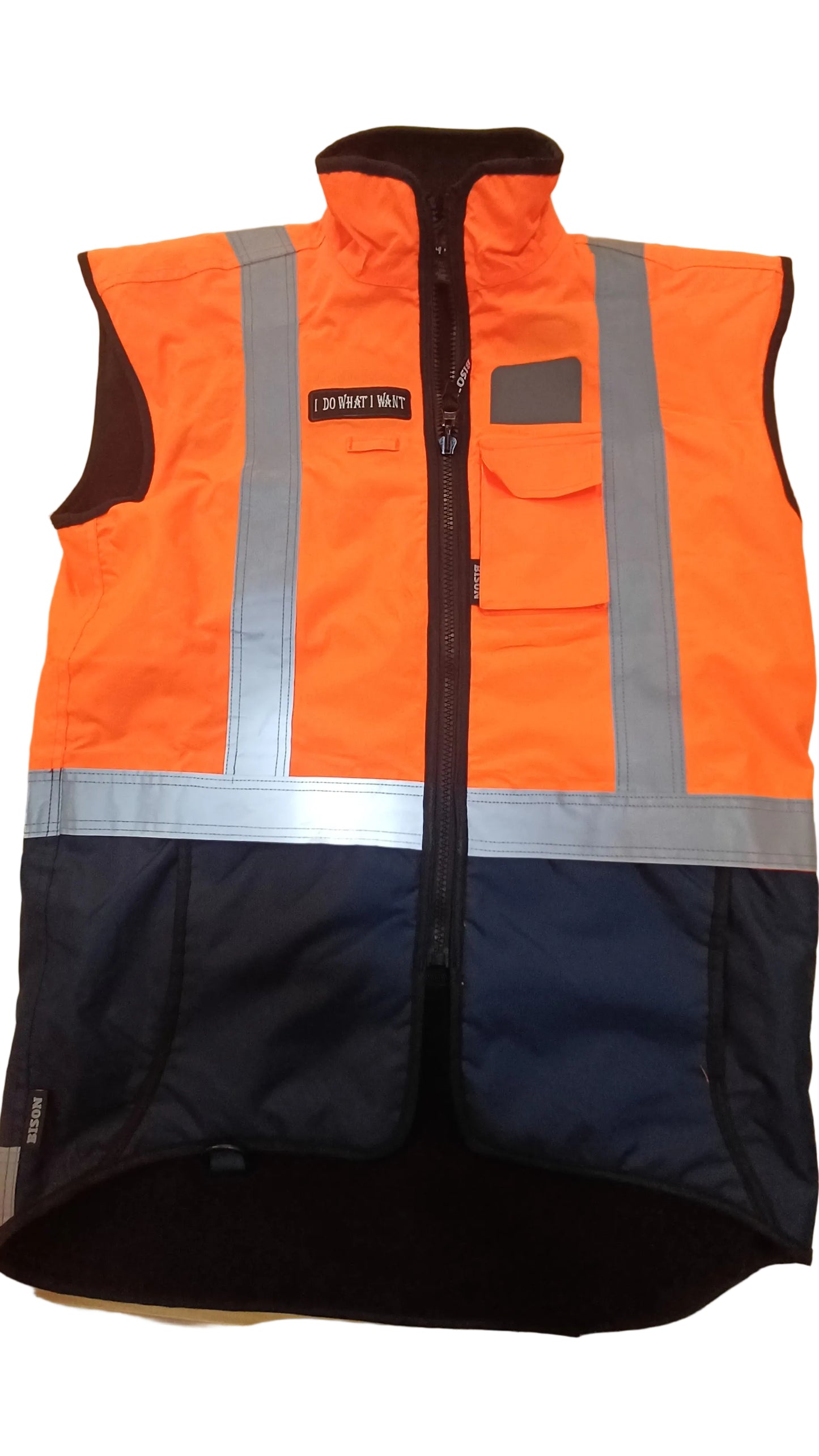 Bison Stamina Contrast Fleece Lined Vest -M