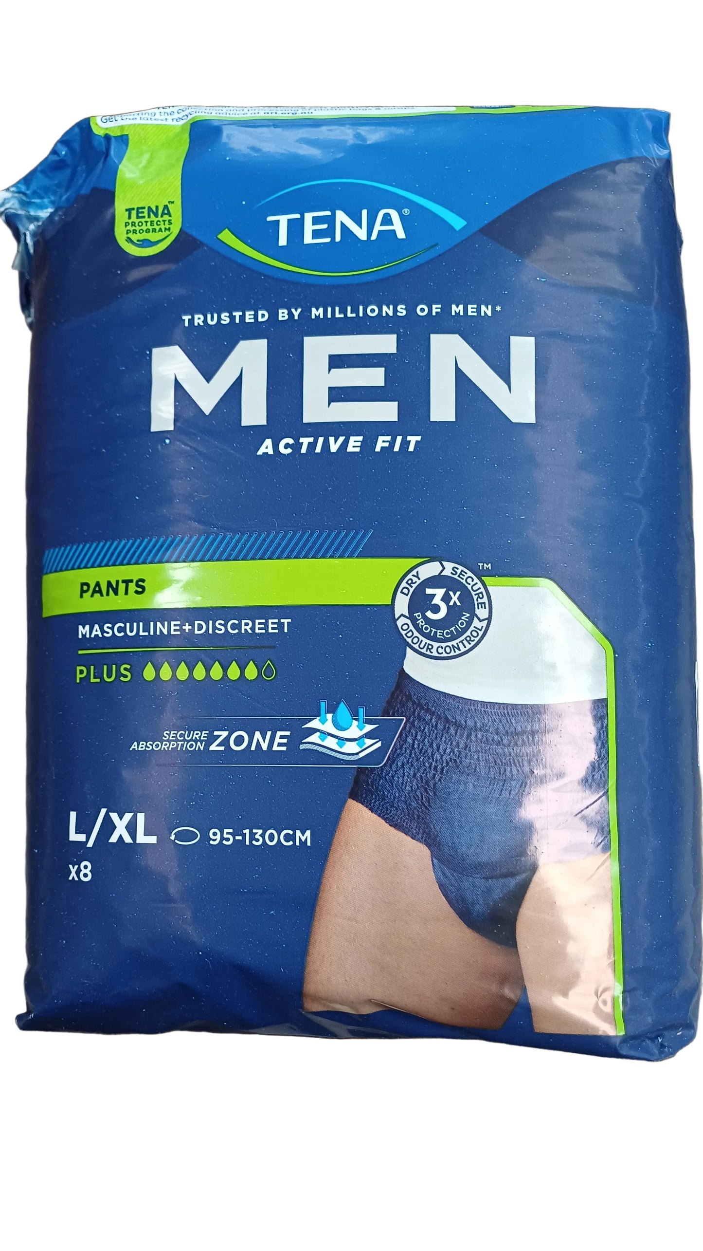 Tena Pants Men Plus Large 8 Pack