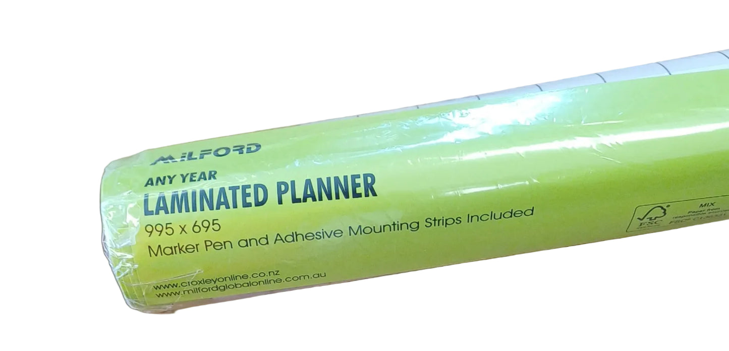 Any year laminated planner