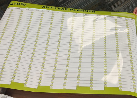 Any year laminated planner