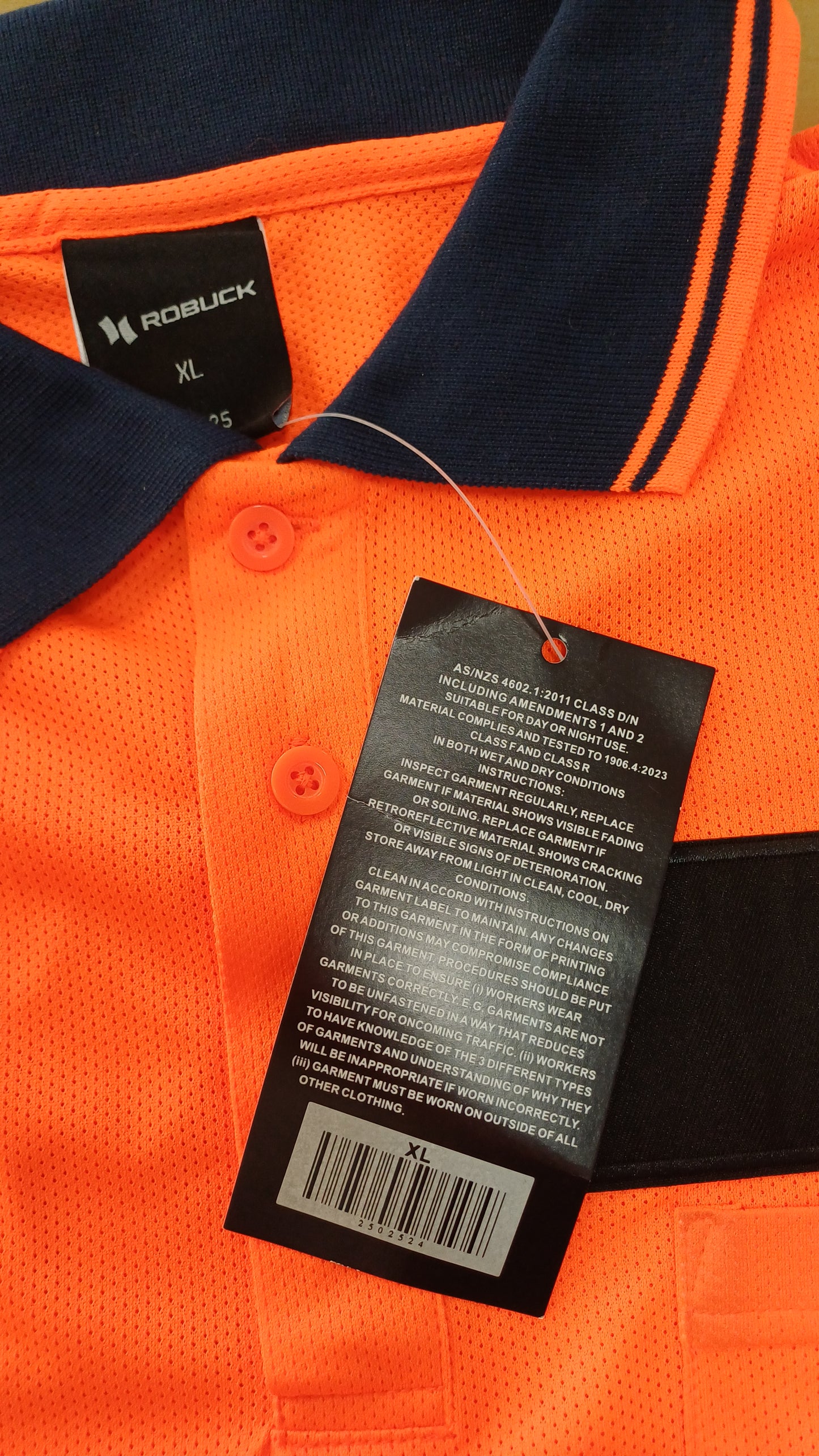 Robuck Day/Night Long Sleeve Polo O/N XL