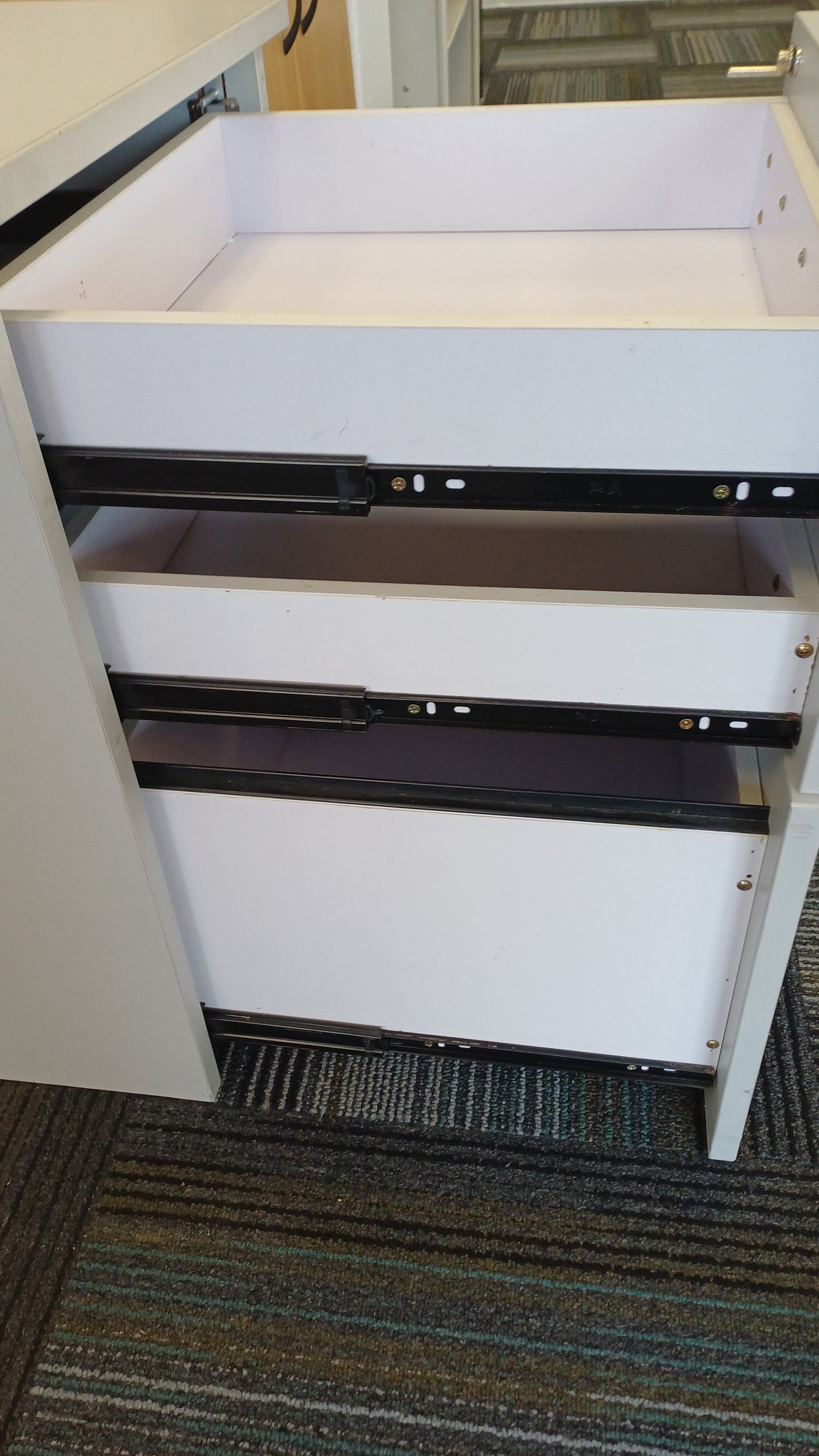 Grey 3 drawer storage