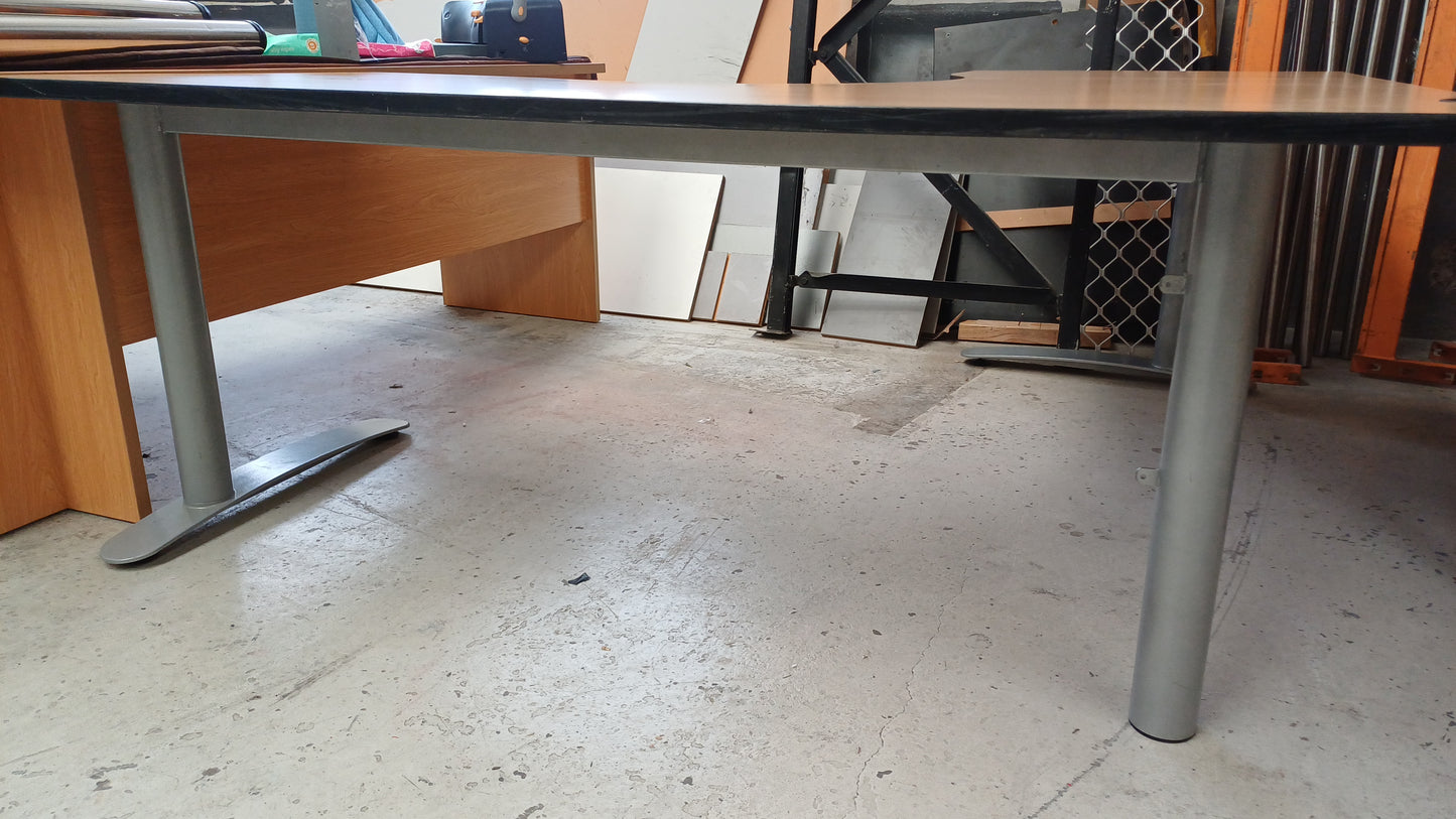 L shaped desk- screws on top