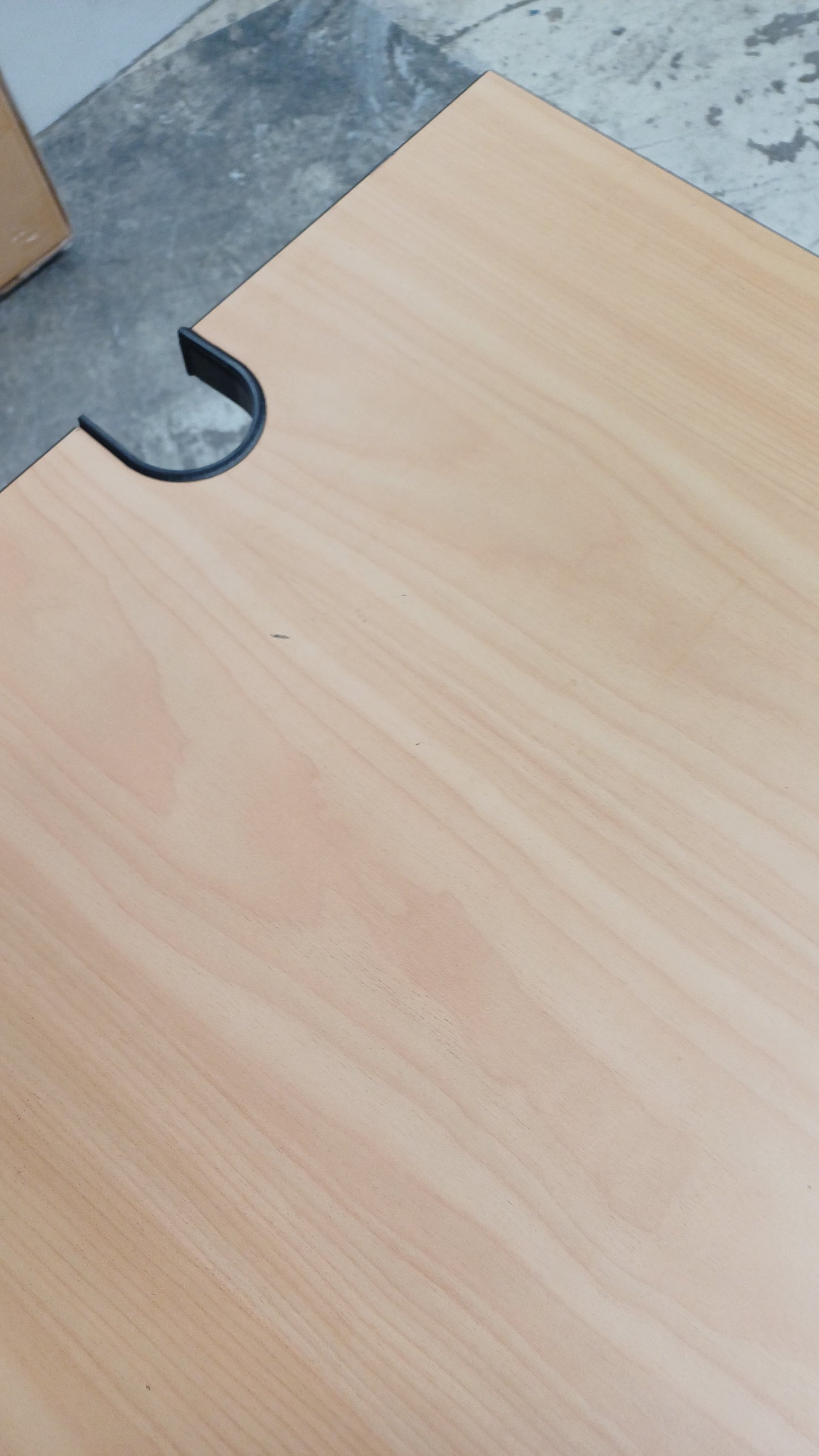 L shaped desk- screws on top
