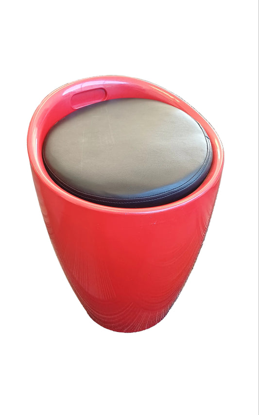 Red Cushioned Stool