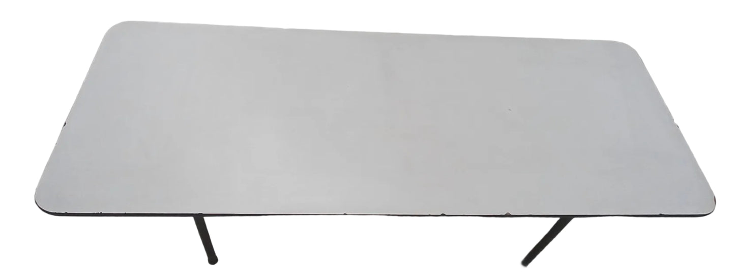 Straight White Table - 2010mmW