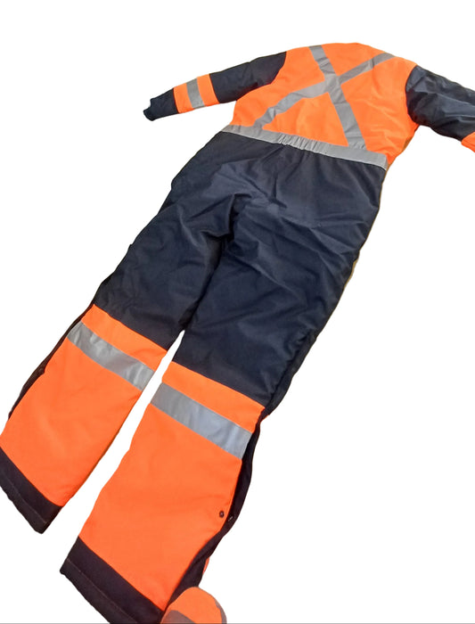 Bisley X Taped Two Tone Hi Vis Freezer Coverall 92R