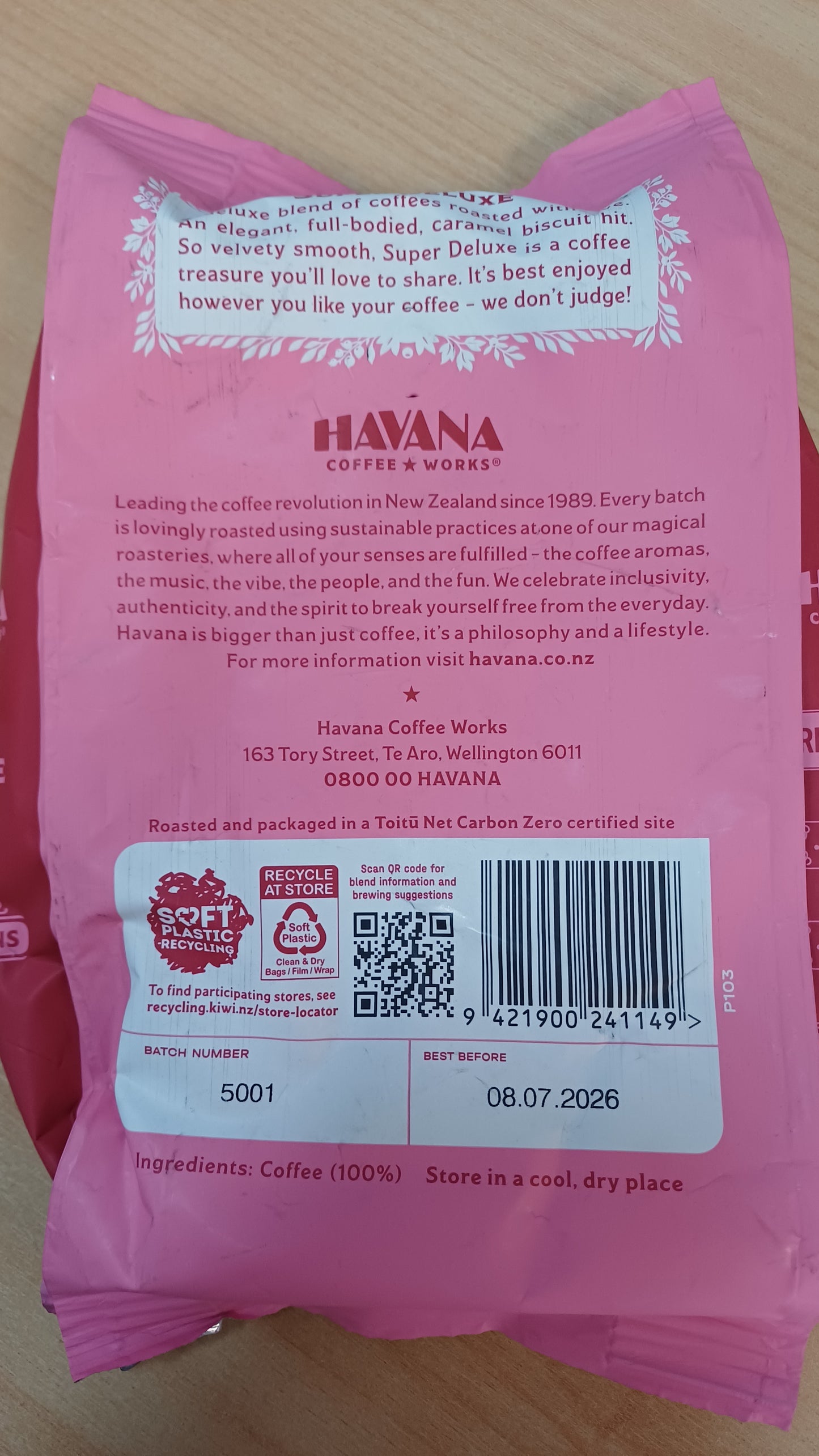 Havana Super Deluxe whole beans -200g