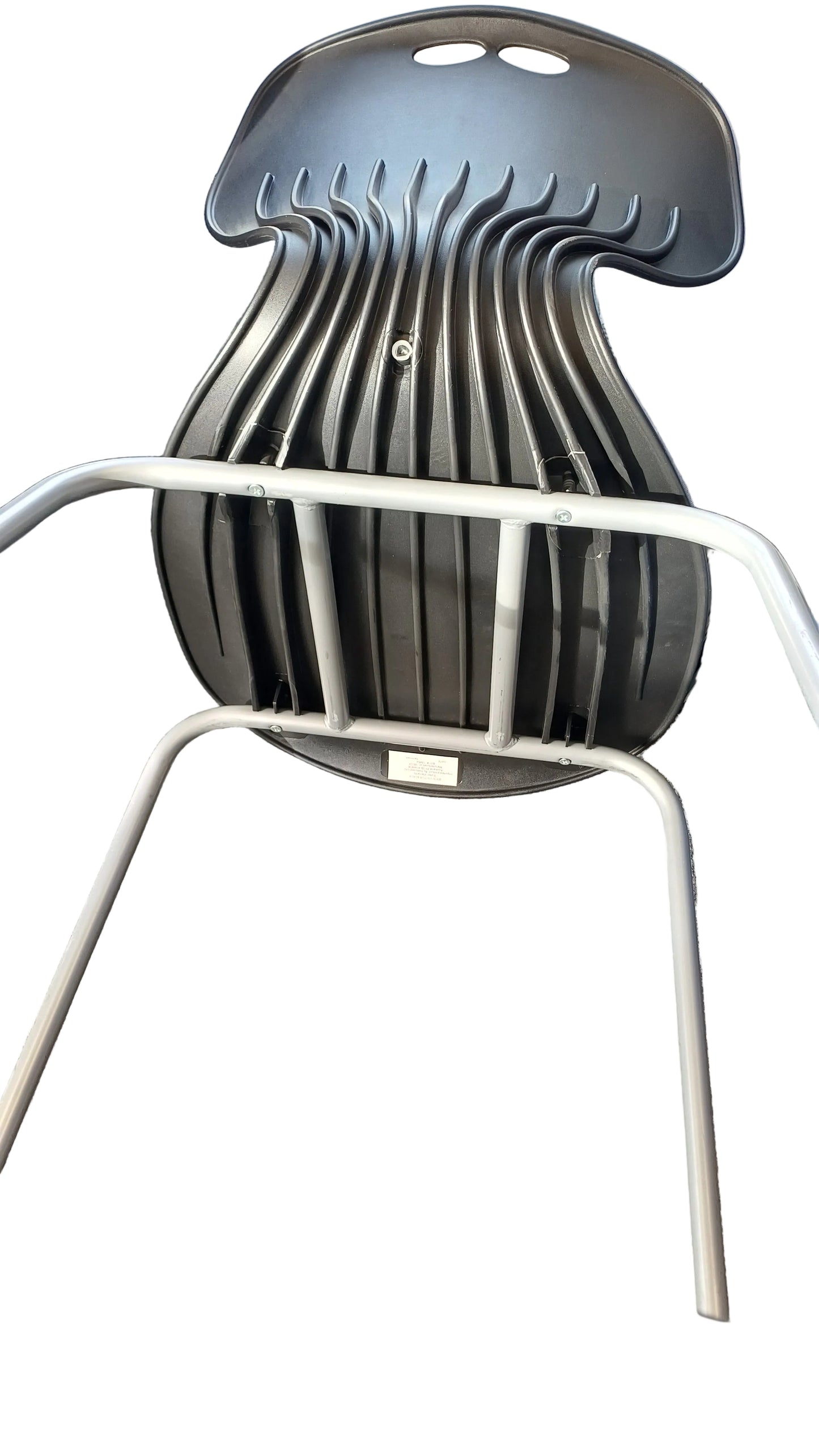 Black plastic reception chair