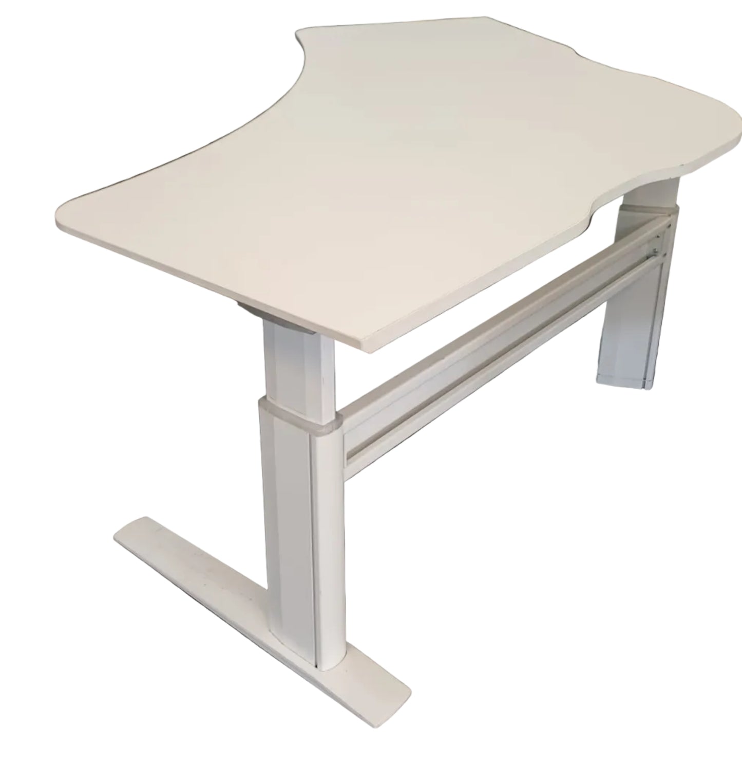 White Curved Desk