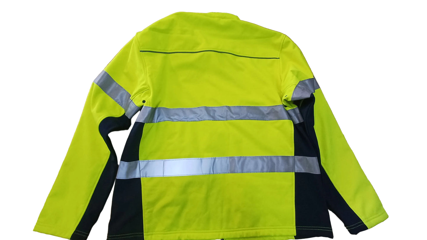 Bisley Women's Hi Vis Taped Soft Shell Jacket 2XL