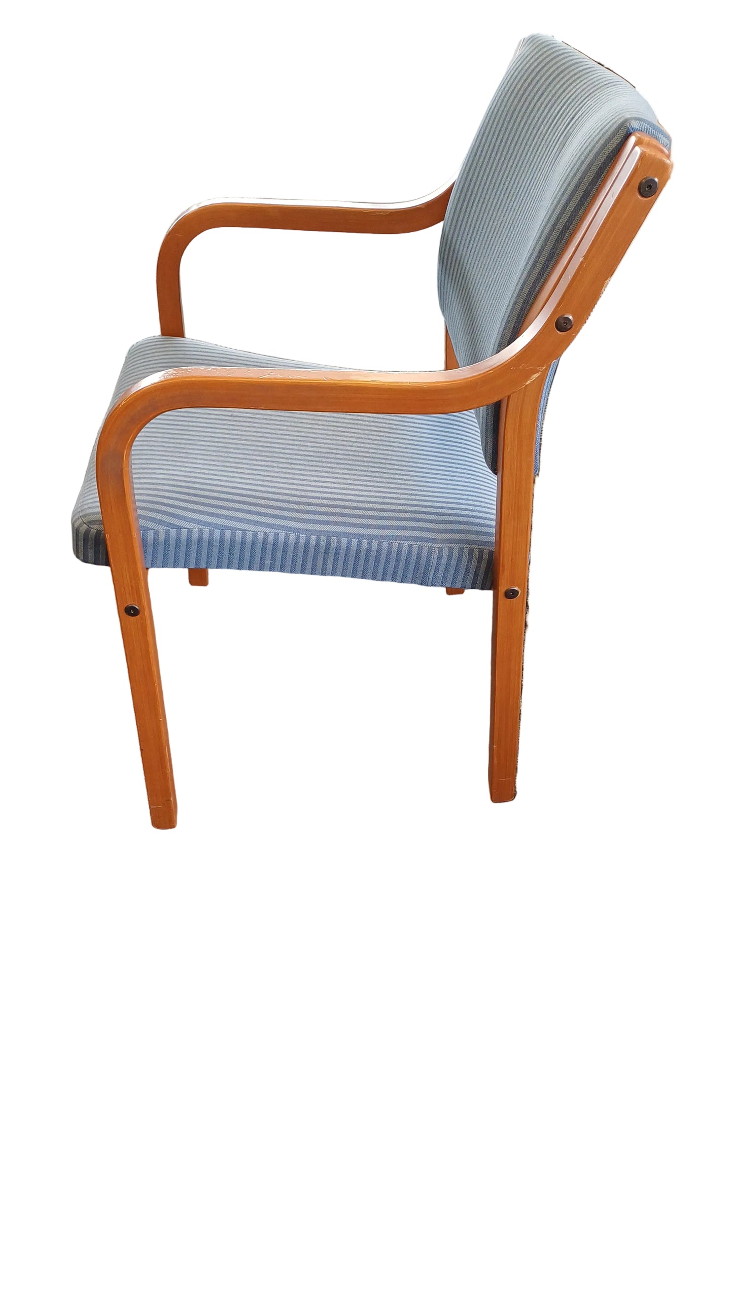 Blue stripe arm chair