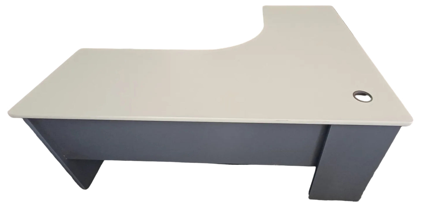 White L Shape Desk
