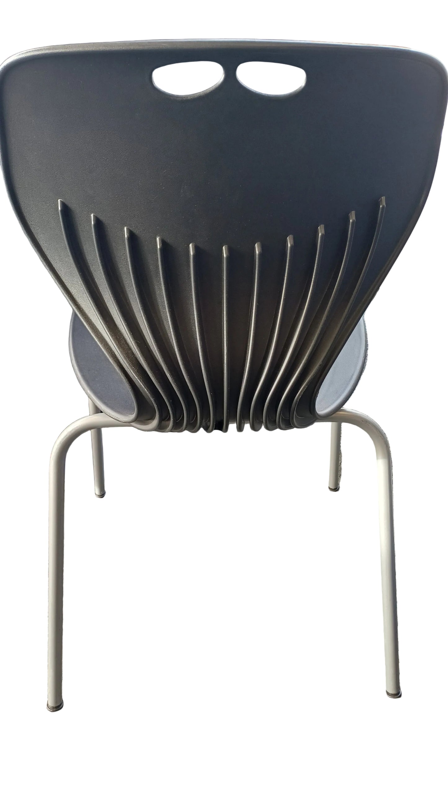 Black plastic reception chair