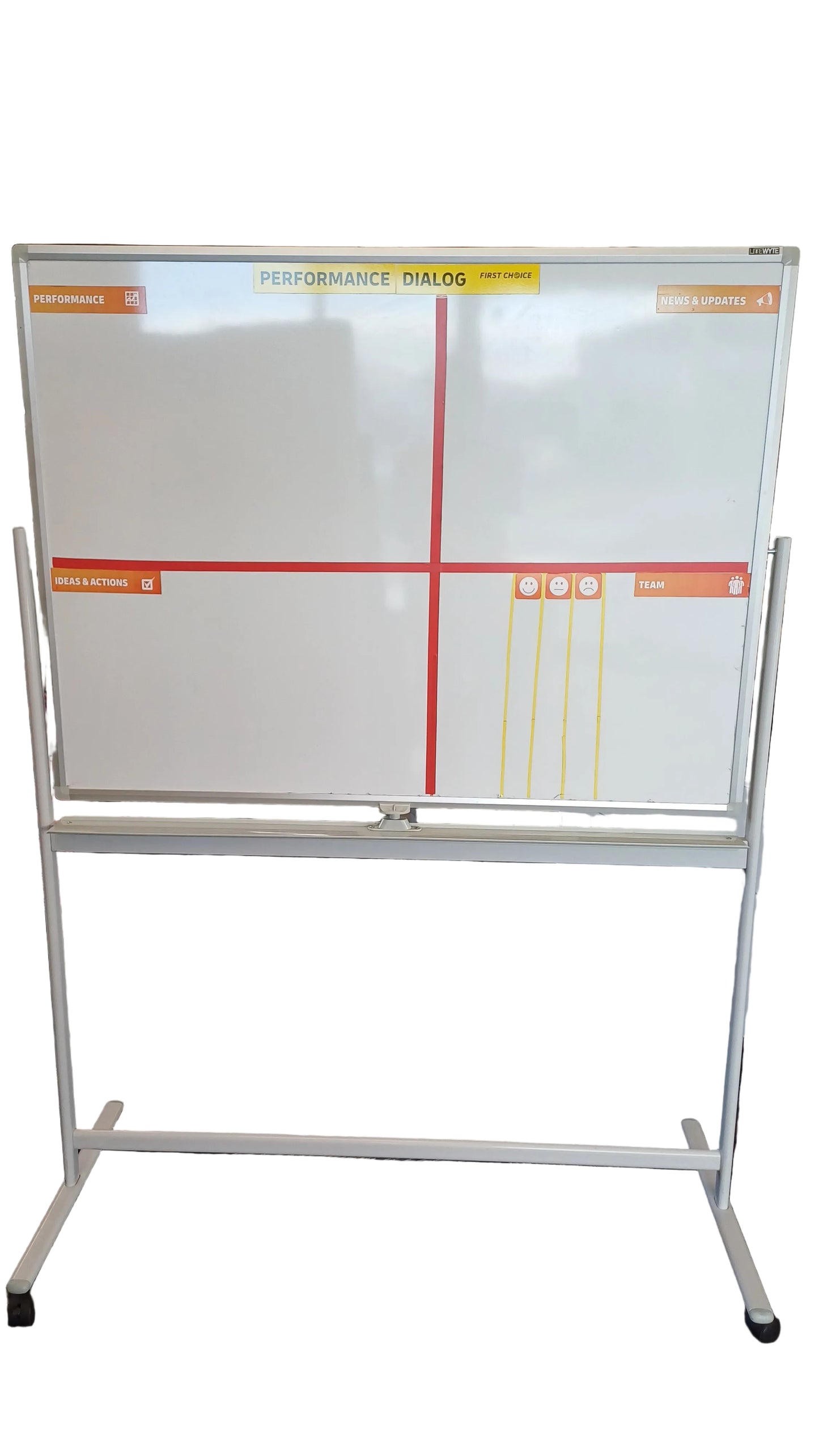 LITEWYTE Whiteboard with frame on wheels
