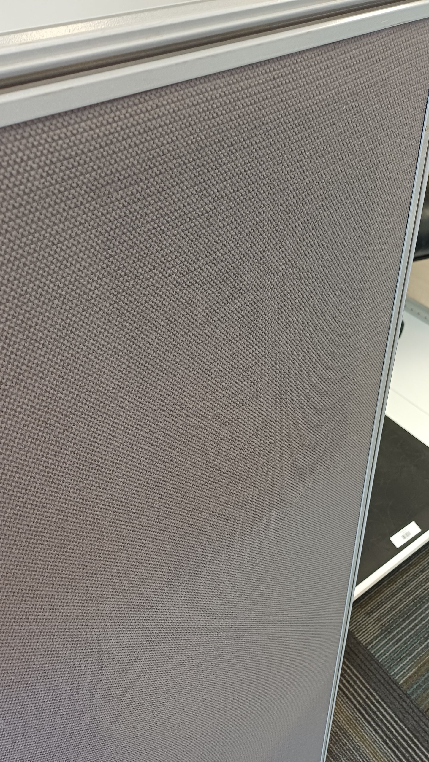 Grey standing partition