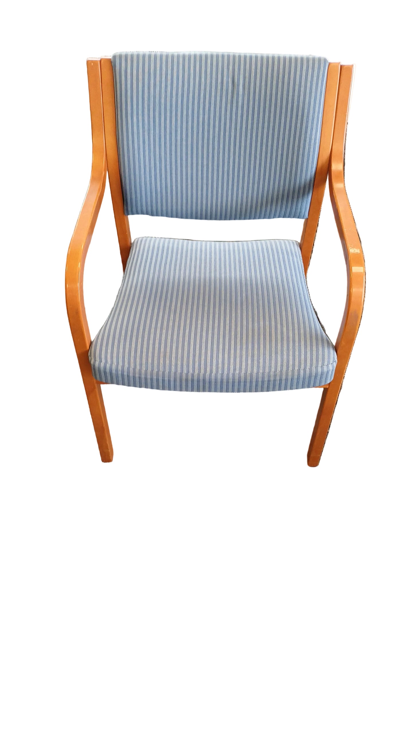 Blue stripe arm chair