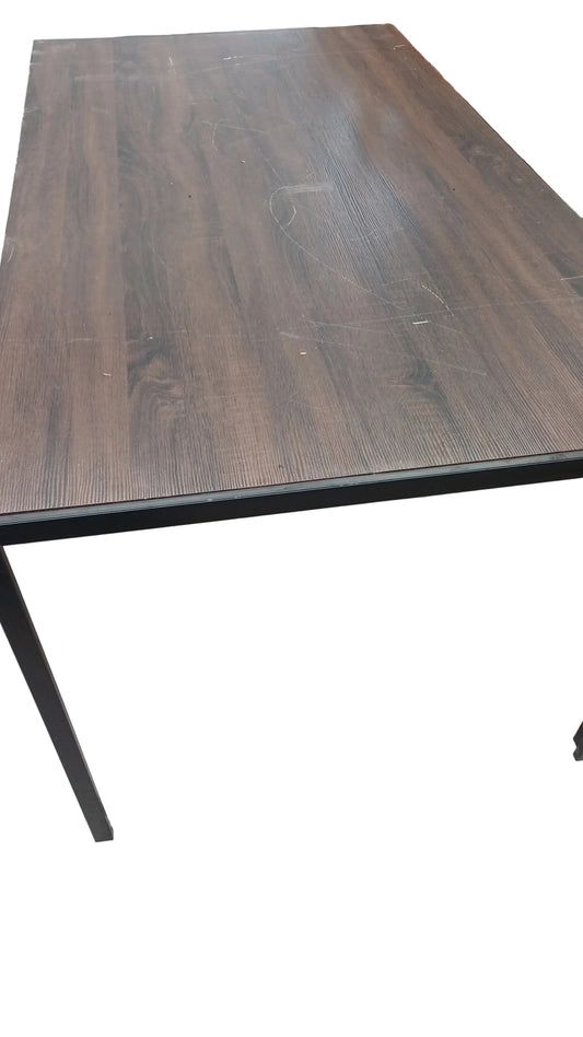Brown straight desk