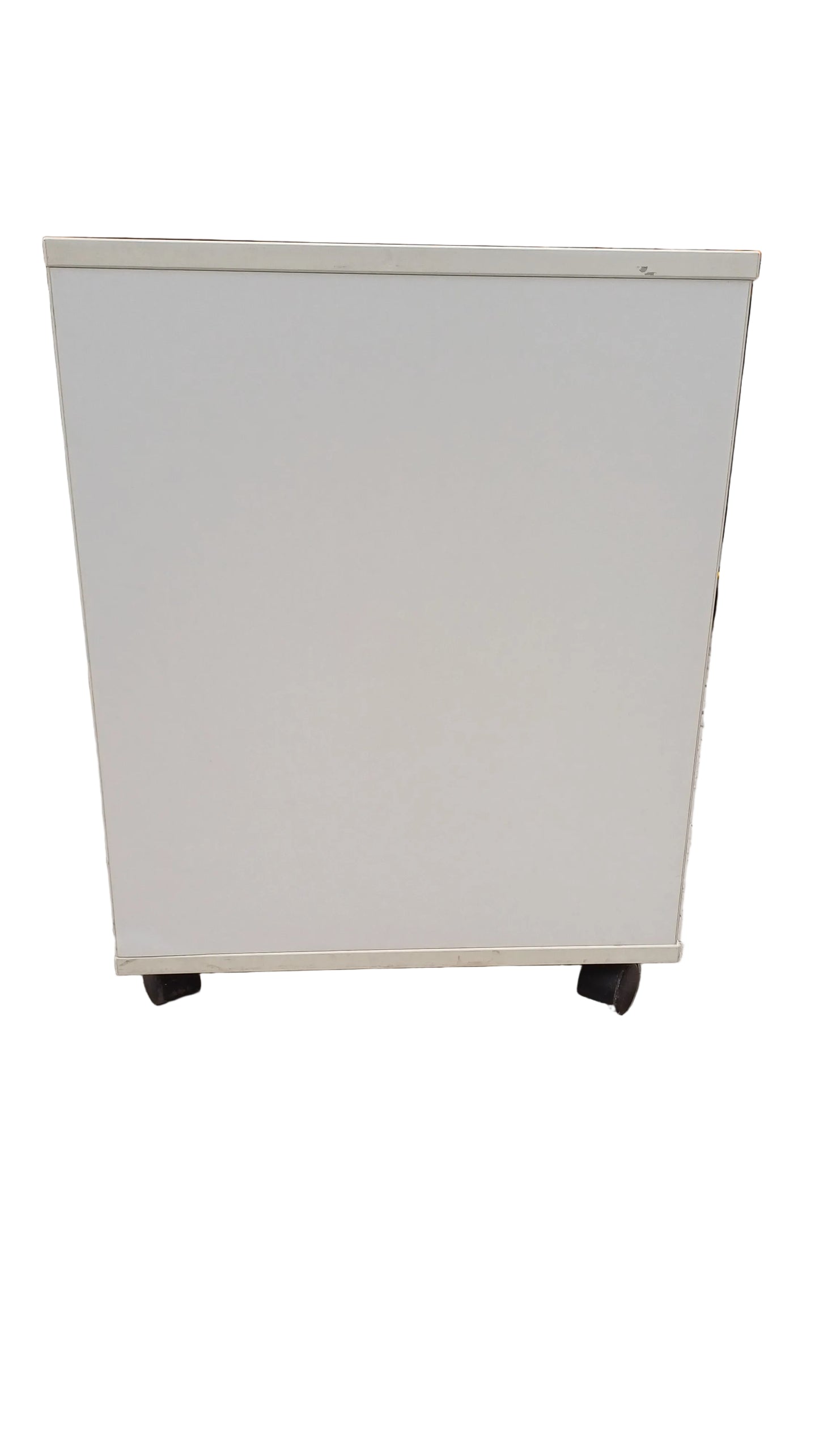 Cabinet with Wheels and Right-side Drawers - White