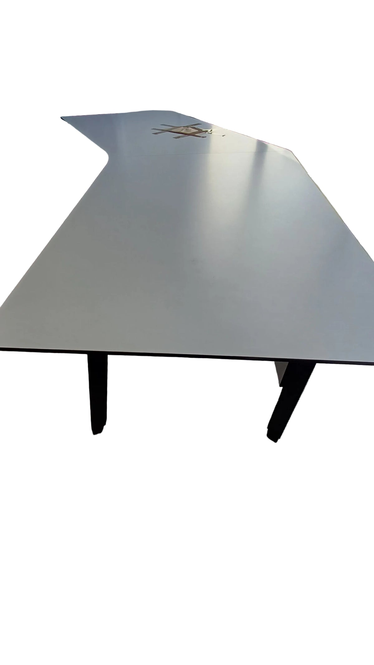 Boomerang shaped desk