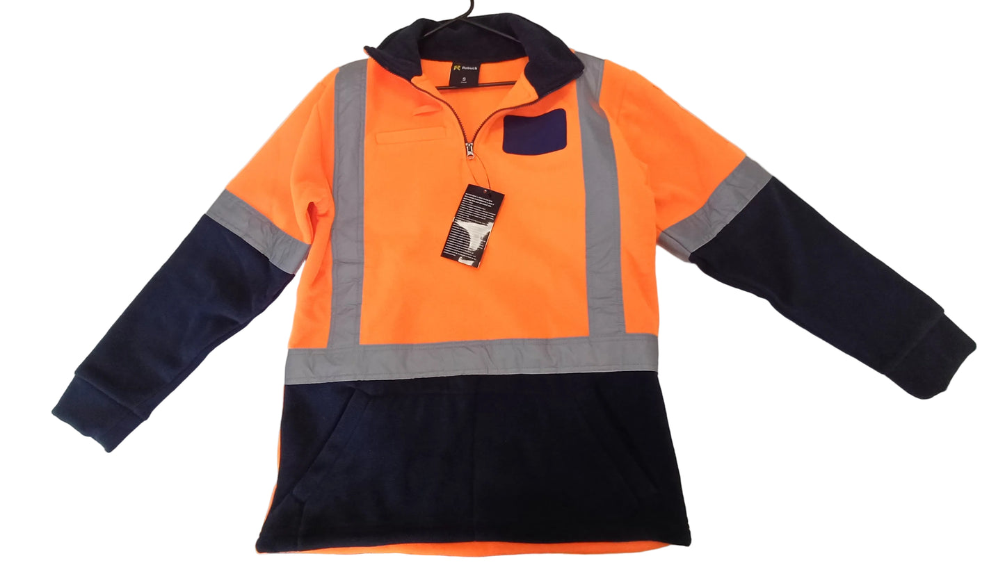 Robuck Day Night Polar Fleece Orange/Navy Size S