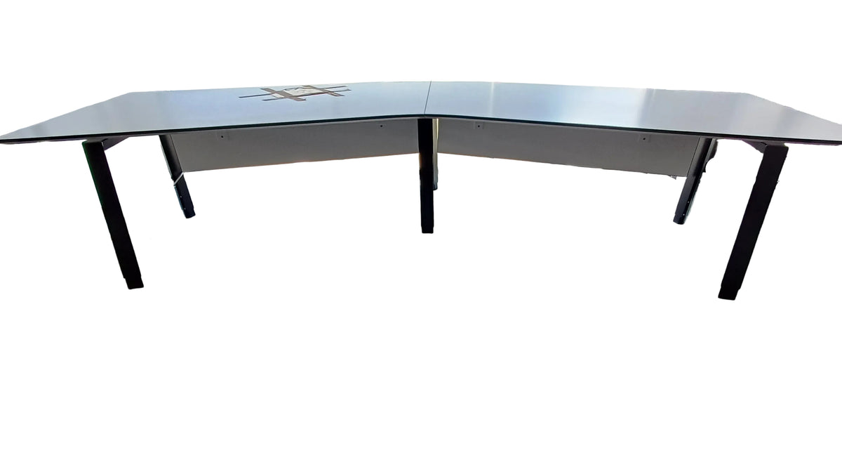 Boomerang shaped desk