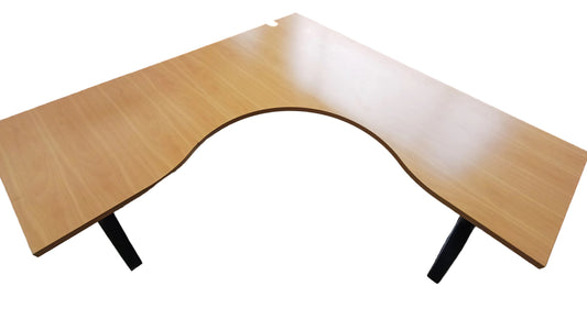 L Shaped Desk with Black Legs