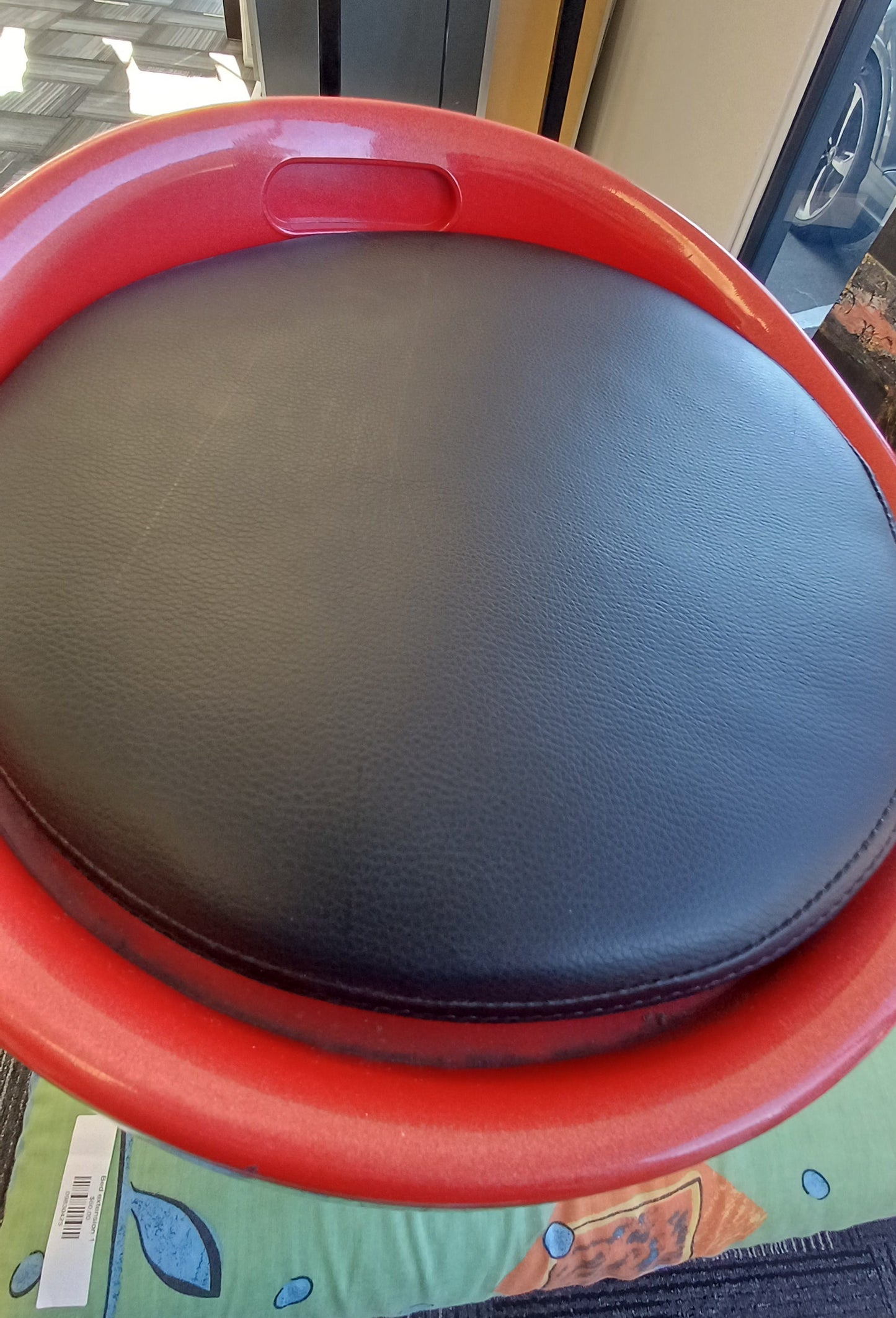 Red Cushioned Stool