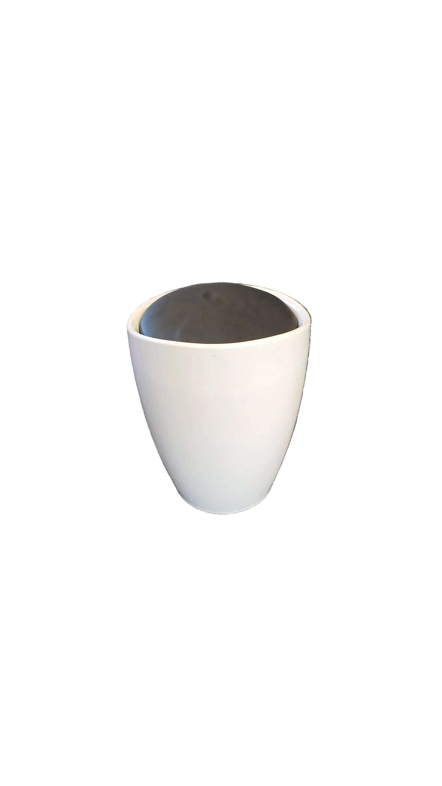 White Cushioned Stool