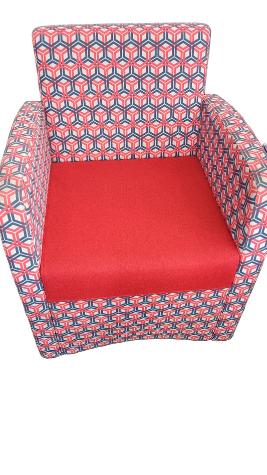 Red single sofa chair