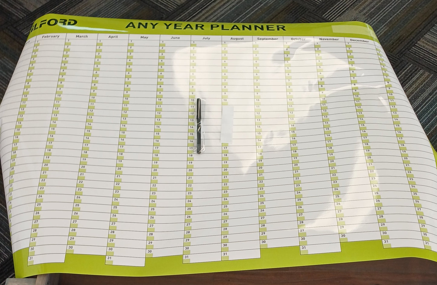 Any year laminated planner