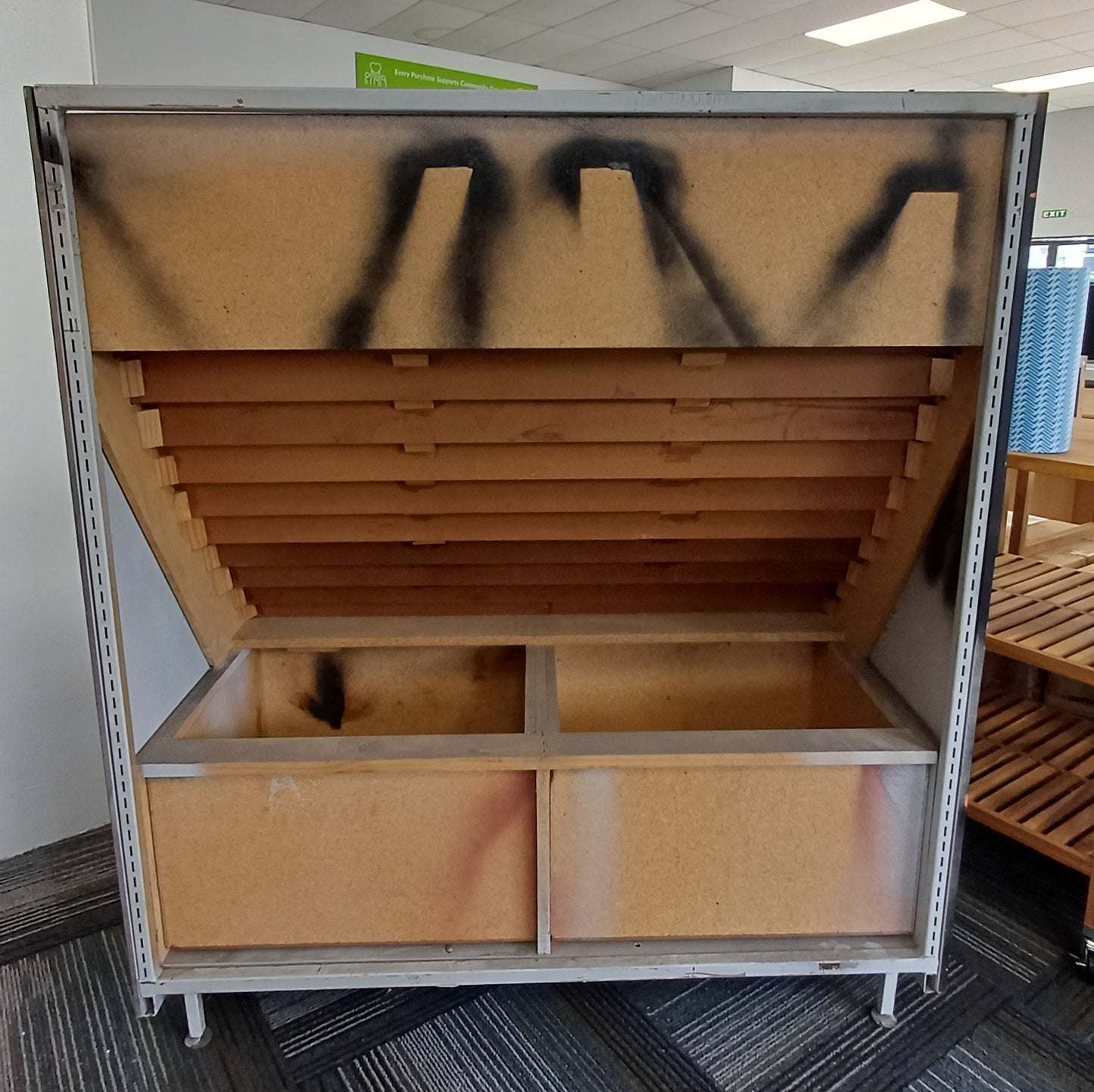 Black Display Shelf