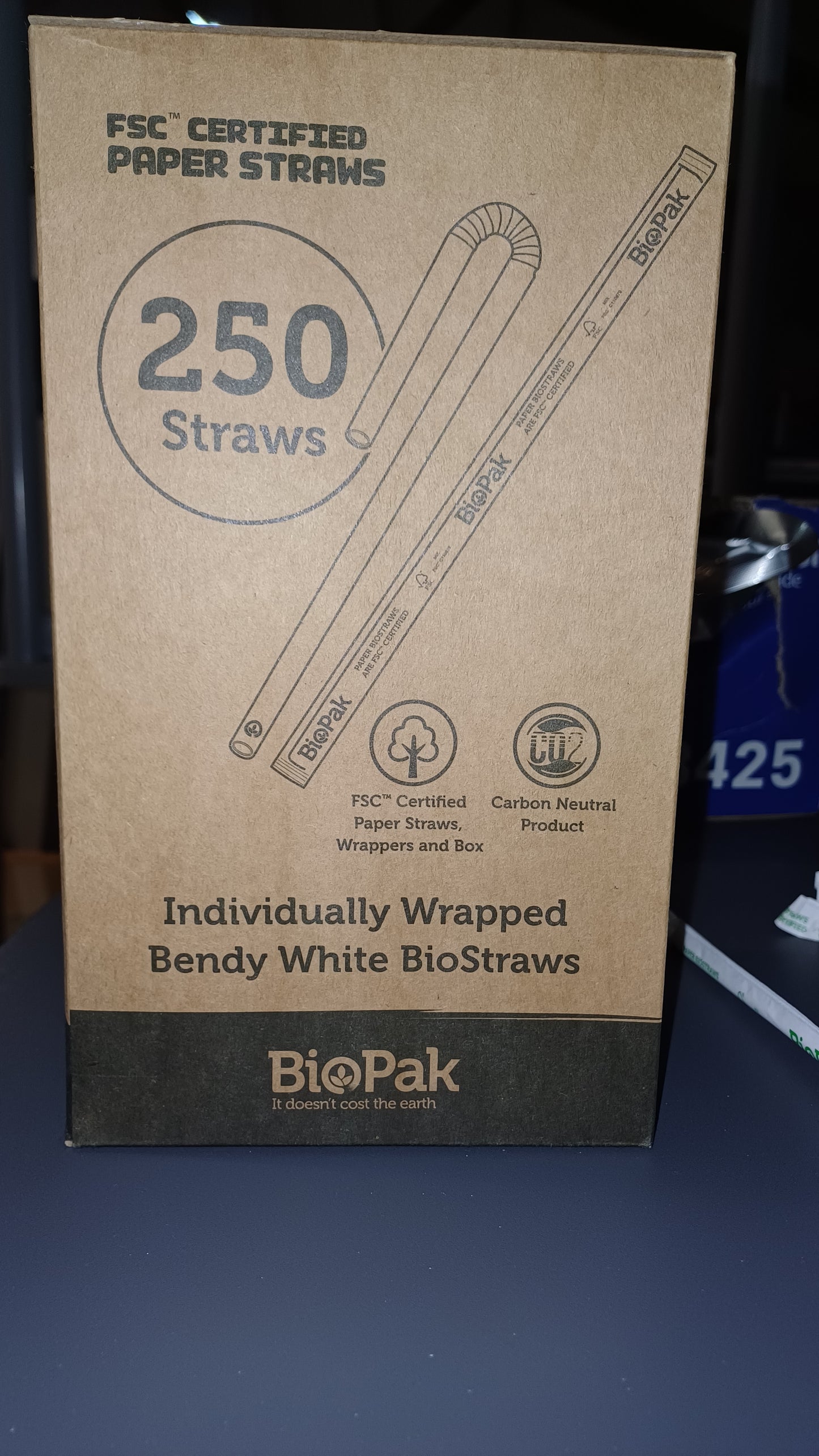 BioPak paper straws box