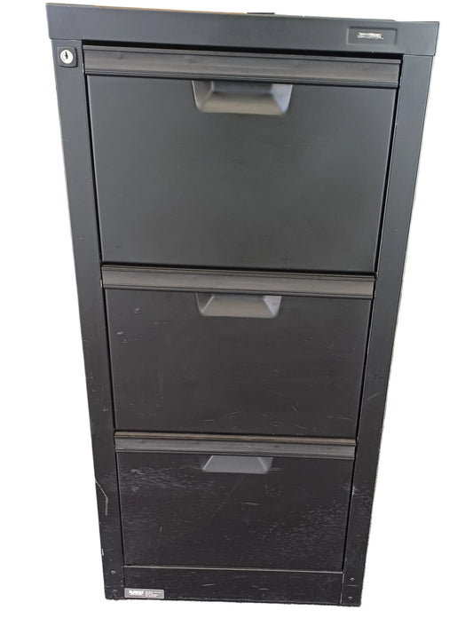 Black 3 Draw Cabinet