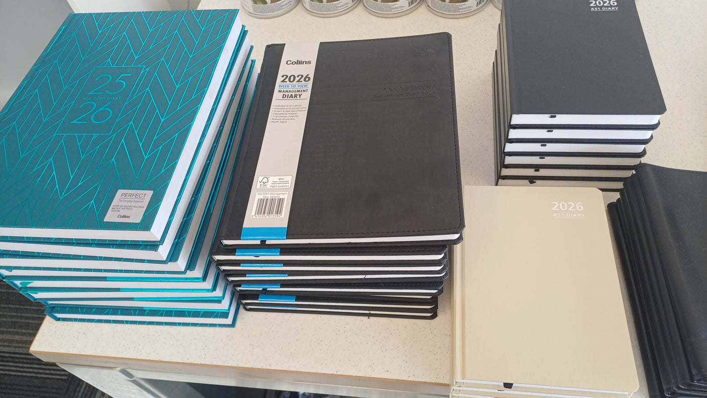 2026 Diaries Black/Beige/Blue