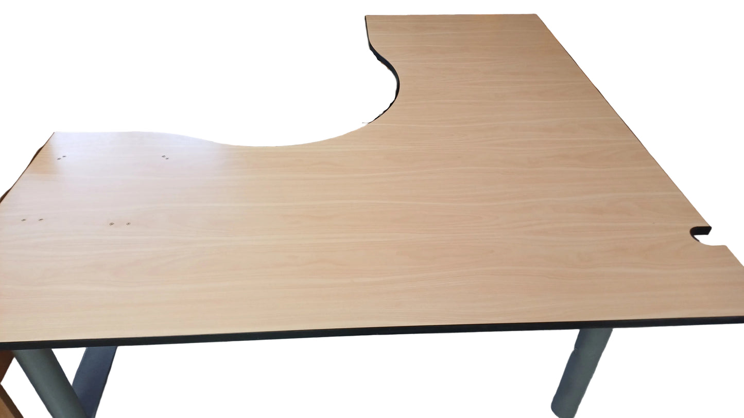 L shaped desk- screws on top